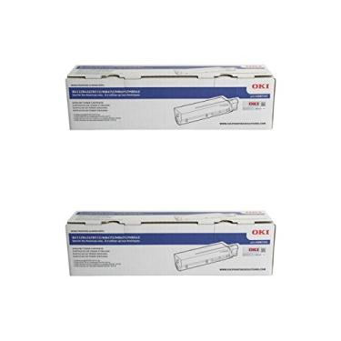Imagem de OKI Cartucho de toner original 45807101, pacote com 2