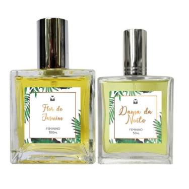 Imagem de Kit Perfume Fem. Flor De Jasmim 100Ml + Dama Da Noite 50Ml - Essência 