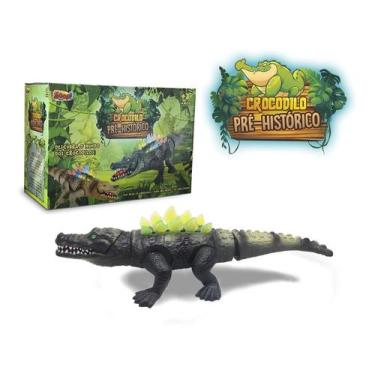 Imagem de Crocodilo Pré Histórico Brinquedo Infantil Jacaré Som E Luz - Zoop Toy