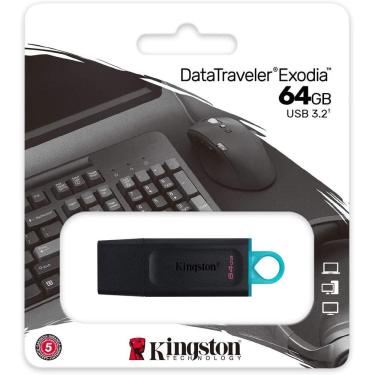 Imagem de Pendrive 64Gb Kingston Datatraveler Exodia, Usb 3.2 Dtx/64Gb