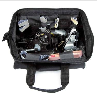 Imagem de Bolsa Ferramentas Mochila Eletricista Mala Maleta Ombro 13 Bolsos Organizador Reforcado Multiuso