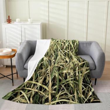 Imagem de Cobertor de flanela camuflado de árvore felpudo Queen 228,6 cm x 228,6 cm Botanical Fleece Cobertor para meninos meninas crianças natureza ao ar livre decoração de quarto selvagem microfibra macia