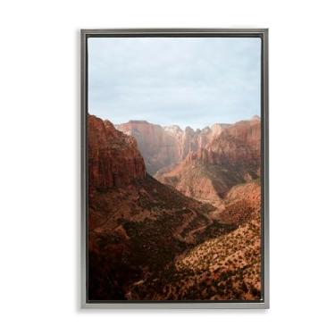 Imagem de Stupell Industries Arte de parede em tela flutuante cinza do Vast Canyon Zion Park, design por Jade Sharp Photo, 78 x 53 cm