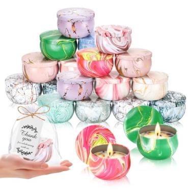 Imagem de Conjunto de 50 velas perfumadas para presente, chá de bebê, lembrancinhas de festa de aniversário de inauguração de casa para adultos, festa de Natal do Dia das Mães, presentes em massa para mulheres