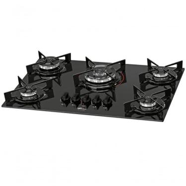 Imagem de Cooktop Fisher 5 Bocas Fit Line Tripla Chama Preto - Bivolt
