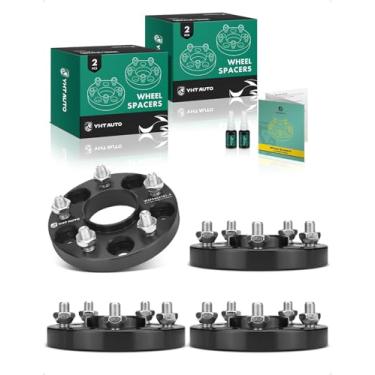 Imagem de YHTAUTO Espaçadores de roda centrados em cubo 5 x 4,5 20 mm para Infiniti, modelos Nissan, Altima, Rogue, Sentra, G35, espaçadores de pneu 5 x 114,3 mm parafusos M12 x 1,25, furo do cubo de 66,1 mm, 5 pinos 4 peças, adaptadores de roda pretos