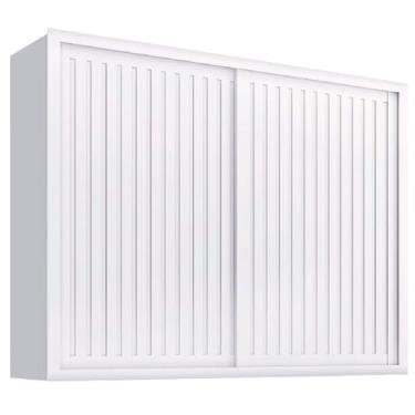 Imagem de Guarda Roupas Casal Ripado 2 Portas de Correr 6 Gavetas Coliseu Branco Zanzini