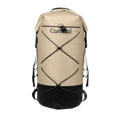 Imagem de Vaveren Mochila seca de 40L para mergulho, mochila seca para rafting, separação de molhados e secos, bolsa para caminhada, acampamento, vela, natação, Cáqui