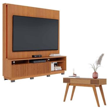 Imagem de Estante Home Theater Jordão Com Pés E Aparador Riviera Freijó – Colibri