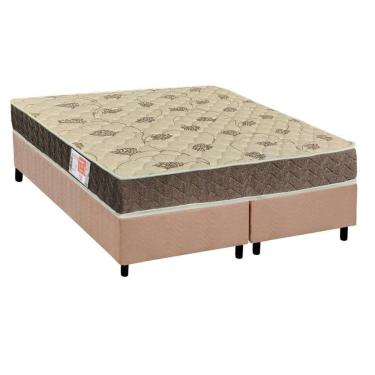 Imagem de Cama Box Queen: Colchão Espuma D33 Orthoflex Comfortpedic Line + Base CRC Suede Clean(158x198)