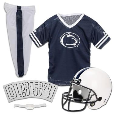 Imagem de Franklin Sport Conjunto de uniforme de futebol americano infantil Penn State - Fantasia de futebol juvenil NCAA para meninos + meninas - conjunto inclui capacete de futebol, jérsei + calça - juvenil