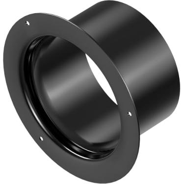 Imagem de Conector de duto de 7,6 cm, flange de tubo reto de plástico HG Power de 75 mm para tubos de duto de 7,6 cm, mangueiras de aquecimento, resfriamento, ventilação HVAC, uso, preto