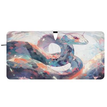 Imagem de CEBUGI Para-brisa de carro dobrável sombra de sol cobra persianas de janela de carro guarda-chuva para-brisa frontal para-sol para acessórios de carro legal bloqueador solar refletivo de carro, M