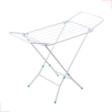 Imagem de Varal de chao dobravel portatil para roupas, domestico, branco, funcional.