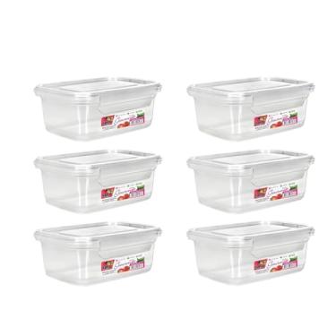 Imagem de Kit 6 Potes BPA Free 400ml Hermético Para Freezer e Microondas COR: transparente