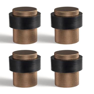 Imagem de PANALI Batente de porta de piso, batente de porta cilíndrico de 3,5 cm de comprimento, 3,5 cm de altura, batente de porta cilíndrico, protetor de parede resistente para manter a porta aberta, batente