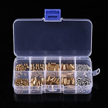 Imagem de Luqeeg Kit de Sortimento de Porca de Parafuso Sextavado de Coluna M2 M3 de Latão, Placa Mãe à Prova D'água Durável, Suporte Pcb para Armazenamento de Componentes Eletrônicos (C)