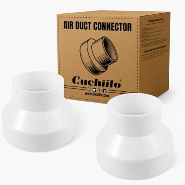 Imagem de Redutor de duto, adaptador de duto de PVC, redutor de PVC de 15 a 10 cm para sistema de ventilação HVAC de barraca de cultivo (2 peças)