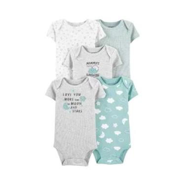 Imagem de Conjunto De Macacão De Verão Unissex Para Bebês 5 Peças Body De Algodã