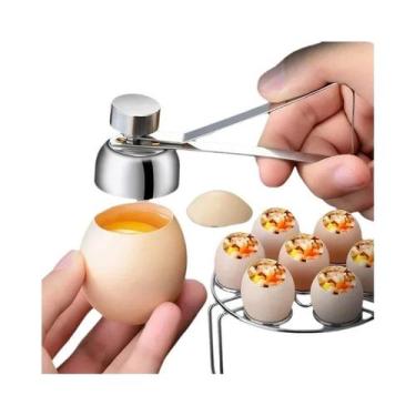 Imagem de Cortador De Ovos Em Aço Inoxidável, Abridor De Ovos Cozidos E Crus, Ac