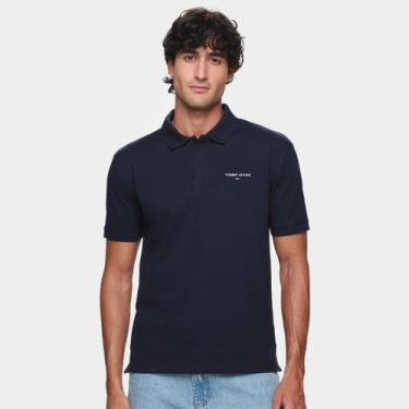 Imagem de Camisa Polo Tommy Jeans Linear Masculina, Marinho, G