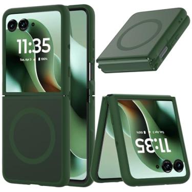 Imagem de KEKBOXQ Capa magnética para Motorola Razr+ 2025/Razr+ 2024, capa protetora de silicone à prova de choque para Moto Razr Plus 2025/Razr Plus 2024, capa protetora de silicone à prova de choque