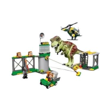 Imagem de Modelo De Blocos De Montar De Missão Aérea Com Espinossauro E Quetzalc