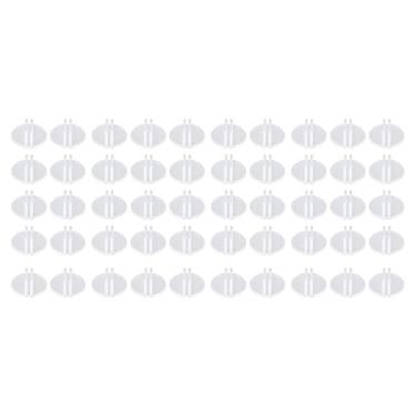 Imagem de Munefe bases em miniatura de papel, suporte para cartão de visita, 50 peças de suporte para cartão de jogo, suporte para cartão de papel transparente para artesanato