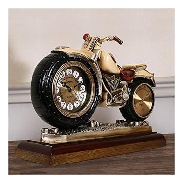 Imagem de Relógios de cornija operados por bateria silenciosa prateleira decorativa suporte de mesa relógios de mesa criativos sala de estar estudo escritório ornamentos