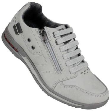 Imagem de Sapatênis Couro Pegada Amortecedor Masculino - Gelo, 41