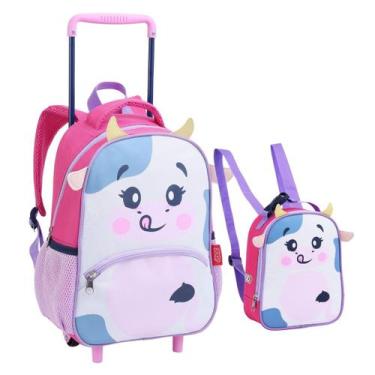 Imagem de Kit Mochila Rodinhas Lancheira Infantil ZOOP Creche - Seanite