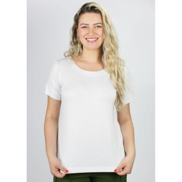 Imagem de Blusa Pau a Pique Manga Curta Básica Branco