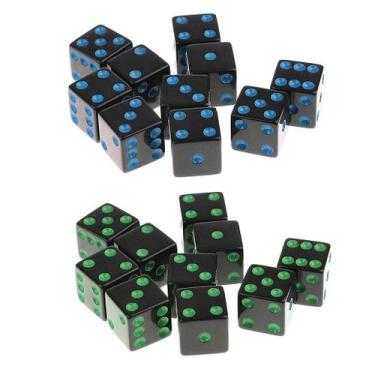 Imagem de Conjunto de dados de plástico D6 de 6 lados pontilhado com 20 peças pa