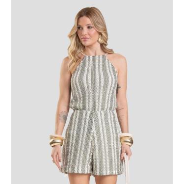 Imagem de Shorts Feminino Crochet Com Forro E Zíper Dianna Verde, G, Verde