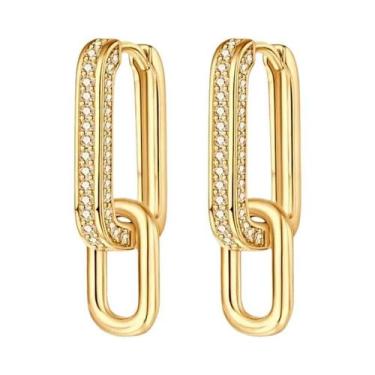 Imagem de Brincos De Argola Minimalistas Em Prata Esterlina 925 Com Fecho De Zir