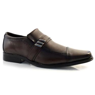 Imagem de Sapato Social de Couro Masculino BR2 934, Marrom, 41