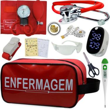 Imagem de Kit Enfermagem Aparelho Pressão Esteto Frete Grátis Promocao - Love Sa