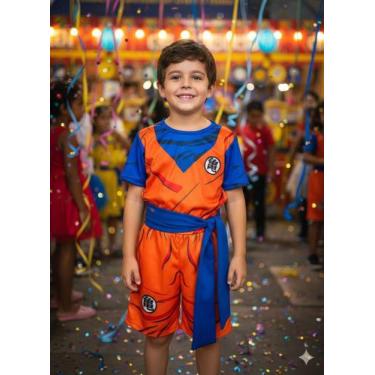 Imagem de Fantasia Goku Dragon Ball Infantil Cosplay Carnaval, 04