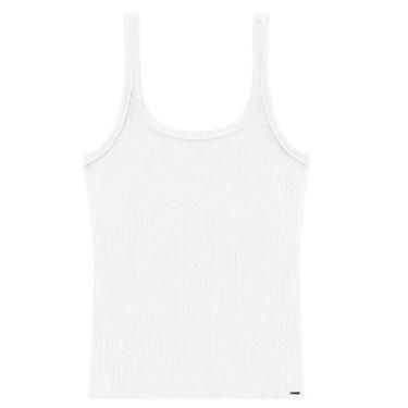 Imagem de Blusa Alcinha Canelada Básica Feminina Lunender 00469 Offwhite, Offwhi