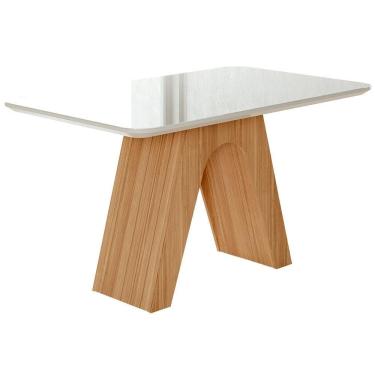 Imagem de Conjunto De Mesa Clara 130 Cm Com 4 Cadeiras Paola Cimol Nature/ Nature/offwhite/nude