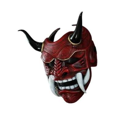 Imagem de Máscara De Látex Vermelha De Halloween Para Cosplay, Máscara Facial Co