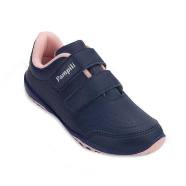 Imagem de Tênis Pampili MR Infantil PP24-16920, 34, Marinho, Rosa