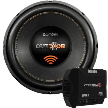 Imagem de Kit Módulo Stetsom IR400.1 400W 1 Canal 2 Ohms + Subwoofer 12 Bomber O