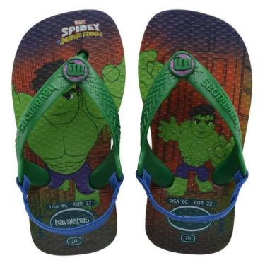Imagem de Chinelo Elastico Menino Havaianas Kids Baby Marvel, Verde patria, 19