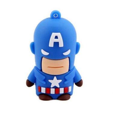 Imagem de Pen Drive Capitão América 8GB Marvel Vingadores - Formato de Boneco Si