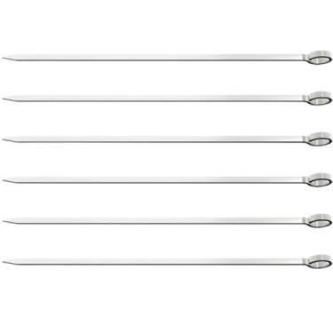 Imagem de Espeto Aço Inox Tramontina Grande Churrasco 6 Peças 30cm