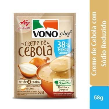 Imagem de Sopa Cremosa Vono Chef Sabor Creme De Cebola Menos Sódio 58G - AJINOMO