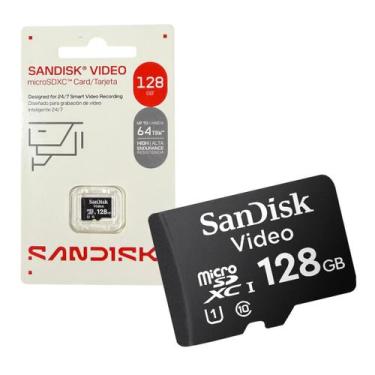 Imagem de Cartão de Memoria 128gb Micro Sd Cl10 100mb/s Vid Surveillan SDSDQAS4-