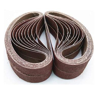 Imagem de 10 pçs/conjunto Cintos de lixamento de alumina durável, faixa de tela de lixamento abrasivo Cintos abrasivos de grão opcional, ferramentas de polimento de moagem, 180
