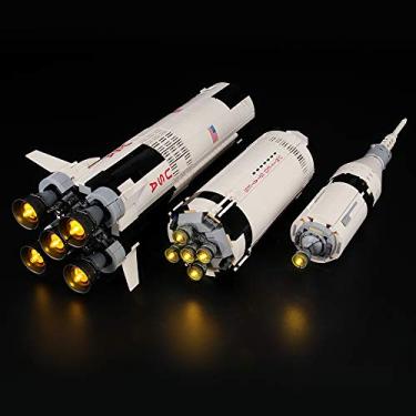 Imagem de Lightailing Conjunto de luzes para modelos de blocos de construção (Ideas NASA Apollo Saturn V) – Kit de luzes LED compatível com Lego 21309 (não inclui o modelo)